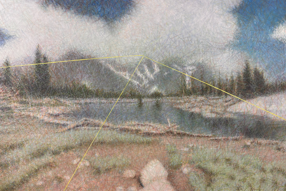 Normanas Leto, Raitrakio ežeras, aliejus ant drobės, 120x80 cm, 2024 m.